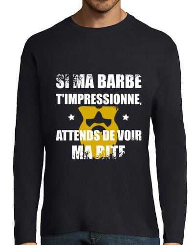 Camiseta Hombre Manga Larga mi barba te impresiona laTostadora - latostadora.com - Modalova