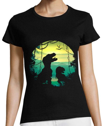 Camiseta Mujer Manga Corta tirano saurio Rex laTostadora - latostadora.com - Modalova