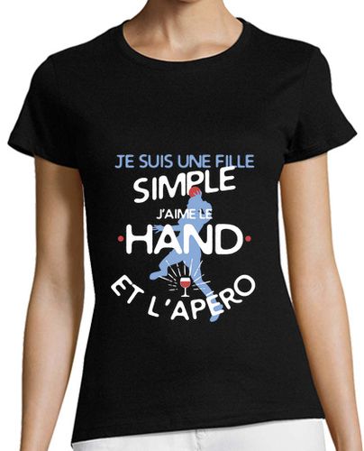 Camiseta mujer una chica simple - balonmano - latostadora.com - Modalova