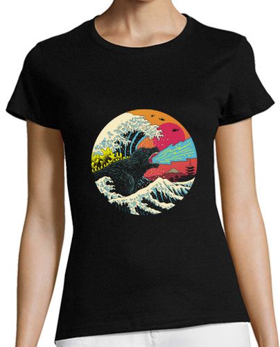 Camiseta mujer camisa de onda retro kaiju para mujer - latostadora.com - Modalova