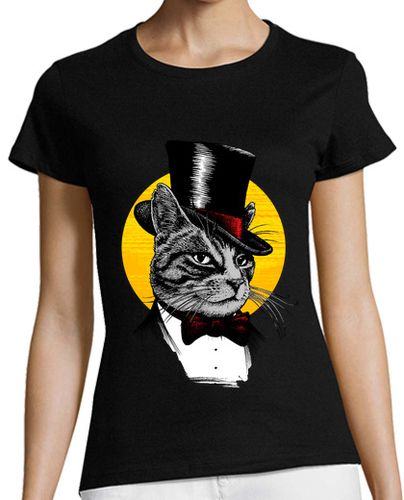 Camiseta mujer gato esmoquin - latostadora.com - Modalova