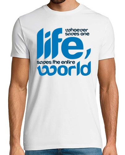 Camiseta Whoever saves one life - latostadora.com - Modalova
