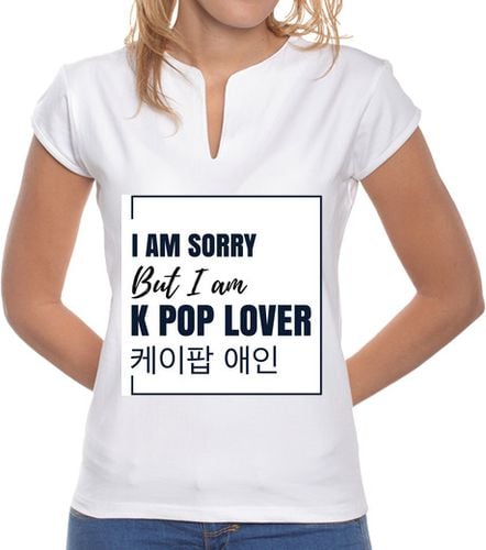 Camiseta Mujer Cuello Mao I Am Sorry But I am K Pop Lover laTostadora - latostadora.com - Modalova