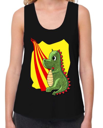 Camiseta mujer Drac de Sant Jordi amb rosa i senyera laTostadora - latostadora.com - Modalova