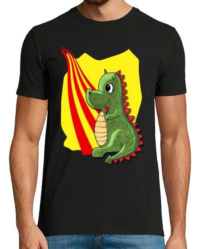 Camiseta Drac de Sant Jordi amb rosa i senyera laTostadora - latostadora.com - Modalova