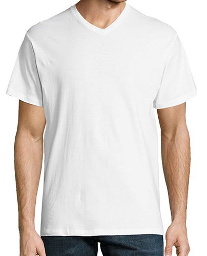 Camiseta Hombre, manga corta cuello pico largo, blanco - latostadora.com - Modalova