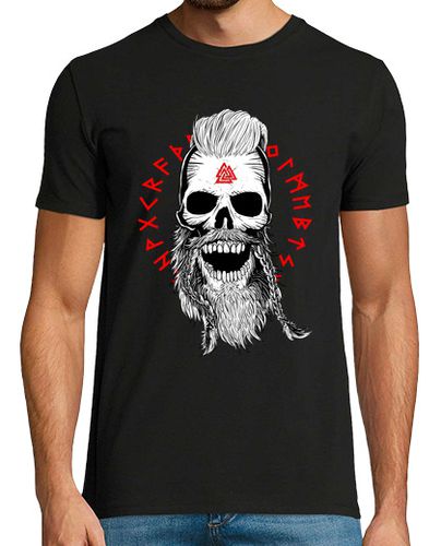 Camiseta Hombre Manga Corta Viking Skull BW laTostadora - latostadora.com - Modalova