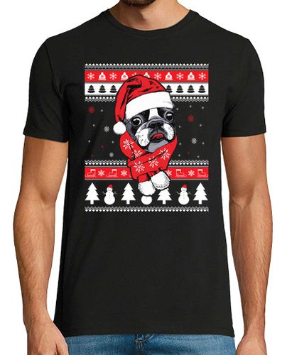 Camiseta Perro Boston Terrier Ugly Navidad - latostadora.com - Modalova