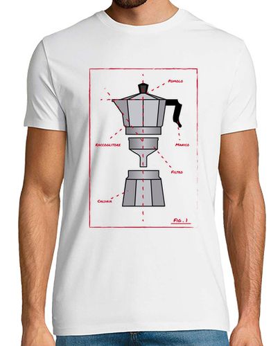 Camiseta Hombre Manga Corta Esquema de cafetera italiana laTostadora - latostadora.com - Modalova