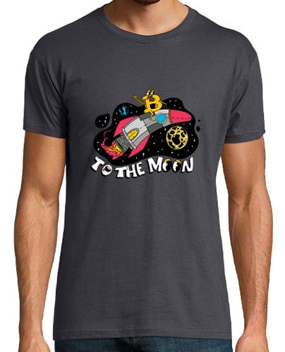 Camiseta Bitcoin en cohete - latostadora.com - Modalova