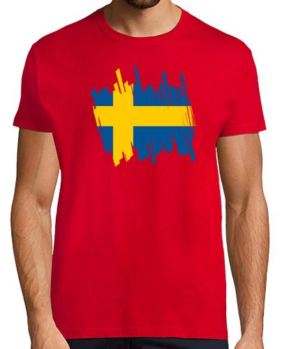 Camiseta Hombre Manga Corta Bandera Suecia laTostadora - latostadora.com - Modalova