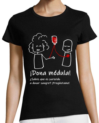 Camiseta Mujer Manga Corta Dona médula. Camiseta negra laTostadora - latostadora.com - Modalova