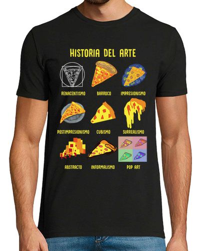 Camiseta Historia Del Arte Pizza Estilos De Pintura Artistas Pintores - latostadora.com - Modalova