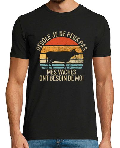 Camiseta lo siento, no puedo, mis vacas me necesitan camiseta clásica para agricultores campesinos hombres mu - latostadora.com - Modalova