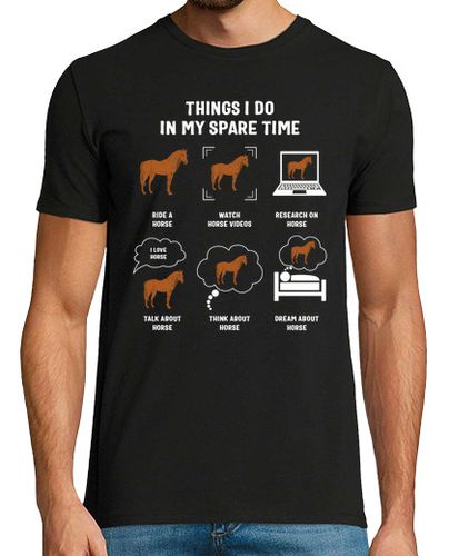 Camiseta montar a caballo camisa de las niñas cosa que hago en mi tiempo libre regalo para mujeres amante de - latostadora.com - Modalova
