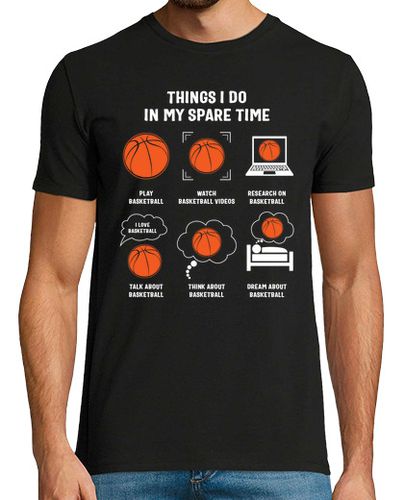 Camiseta camiseta de baloncesto divertida cosas que hago en mi tiempo libre amante de los deportes baloncesto - latostadora.com - Modalova