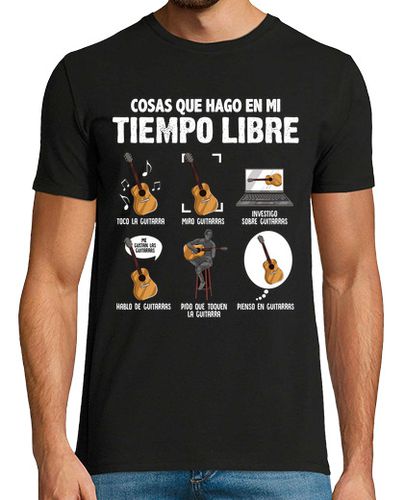 Camiseta Hombre Manga Corta Me Gustan Las Guitarras Músico Guitarrista Flamenco Guitarra laTostadora - latostadora.com - Modalova