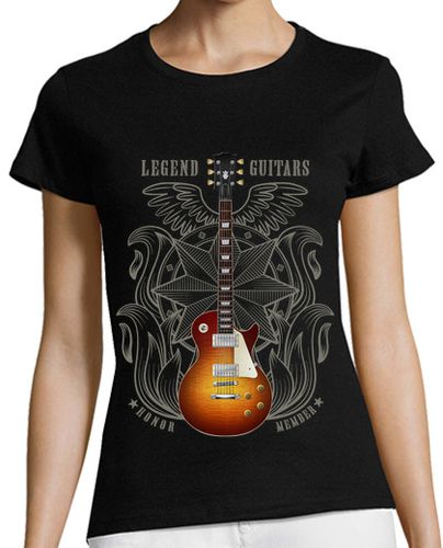 Camiseta mujer Guitarra eléctrica sunburst - latostadora.com - Modalova