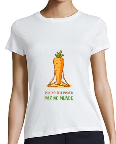 Camiseta mujer Paz no seu prato, paz no mundo - latostadora.com - Modalova