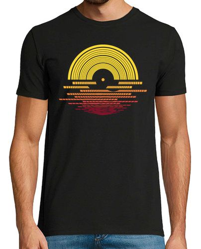 Camiseta Hombre Manga Corta vinilo puesta de sol dj musica y verano laTostadora - latostadora.com - Modalova