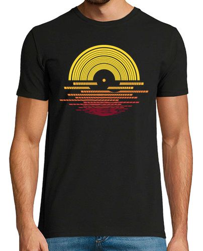 Camiseta vinilo puesta de sol dj musica y verano - latostadora.com - Modalova