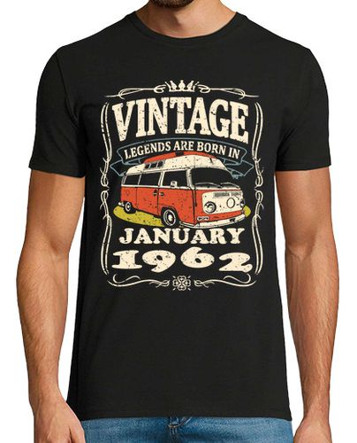 Camiseta vintage enero 1962 furgo - latostadora.com - Modalova