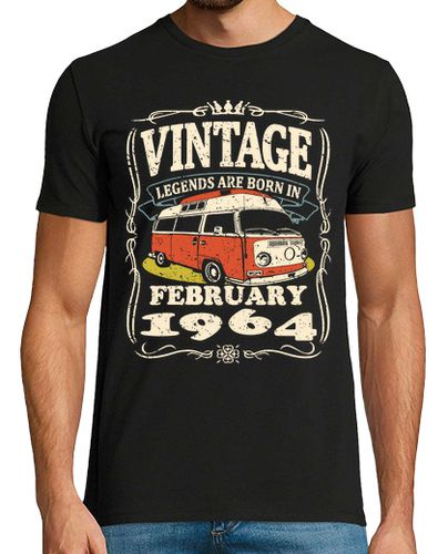 Camiseta vintage febrero 1964 furgo - latostadora.com - Modalova