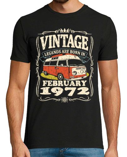 Camiseta vintage febrero 1972 furgo - latostadora.com - Modalova