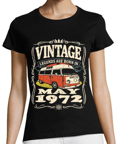 Camiseta mujer vintage mayo 1972 furgo - latostadora.com - Modalova