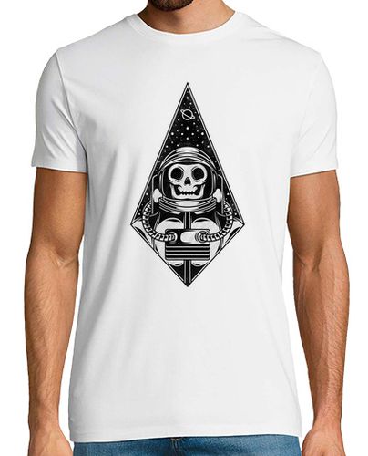 Camiseta Skull Astronaut Blackwork Tattoo Art - latostadora.com - Modalova