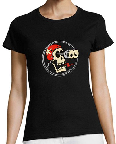 Camiseta Mujer Manga Corta pistón de cráneo laTostadora - latostadora.com - Modalova