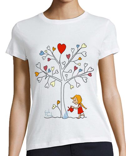 Camiseta Mujer Manga Corta Mujer, El árbol del amor estilo béisbol. laTostadora - latostadora.com - Modalova