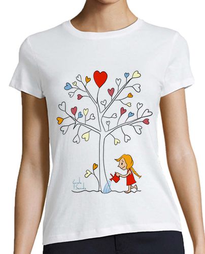 Camiseta mujer Mujer, El árbol del amor estilo béisbol - latostadora.com - Modalova