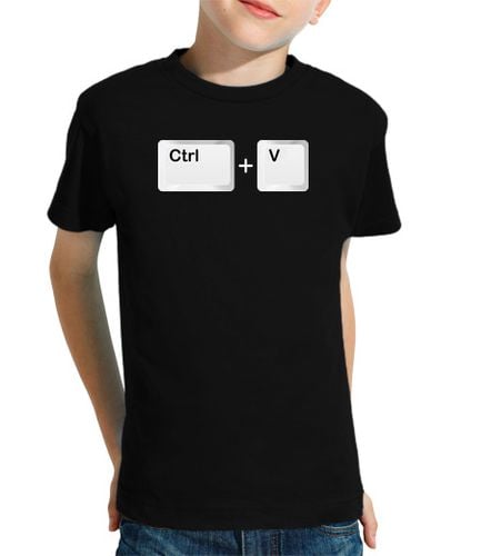 Camiseta Niño Manga Corta Ctrl V - Pegar - Hijos laTostadora - latostadora.com - Modalova