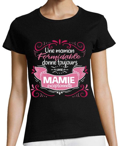 Camiseta Mujer Manga Corta una gran mamá siempre da una bisabuela. madre, abuela. regalo del dia de la madre laTostadora - latostadora.com - Modalova