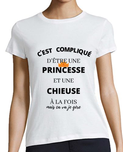 Camiseta mujer camiseta mujer humor es difícil ser una princesa - latostadora.com - Modalova