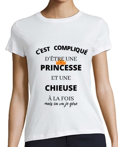 Camiseta Mujer Manga Corta camiseta mujer humor es difícil ser una princesa laTostadora - latostadora.com - Modalova