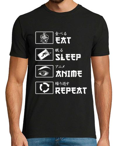 Camiseta Eat Sleep Anime Repeat - latostadora.com - Modalova