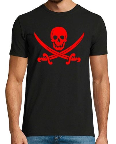 Camiseta Hombre Manga Corta Bandera pirata rojo laTostadora - latostadora.com - Modalova