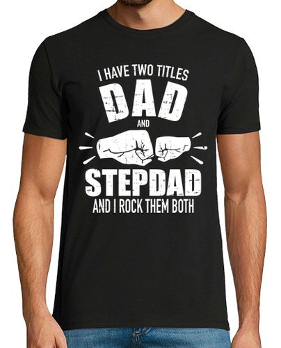 Camiseta dos títulos papá padrastro y rock ambos - latostadora.com - Modalova