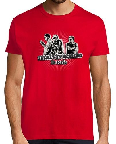 Camiseta Hombre Manga Corta Malviviendo- Logo 3ª temporada bn laTostadora - latostadora.com - Modalova