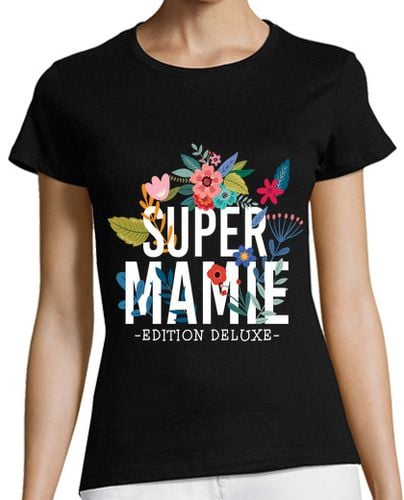 Camiseta Mujer Manga Corta super mamie meilleur mamie decir en laTostadora - latostadora.com - Modalova