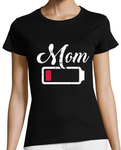 Camiseta mujer mamá batería baja cansada - latostadora.com - Modalova