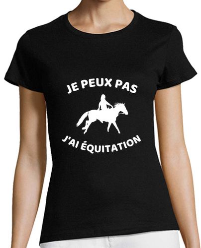 Camiseta mujer no puedo tener humor de montar a caballo - latostadora.com - Modalova