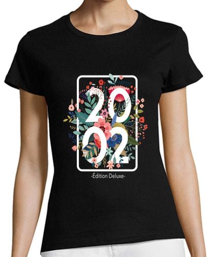 Camiseta Mujer Manga Corta hermoso regalo de cumpleaños de 19 años para niña nacida en 2002 fecha edición de lujo en diseño grá laTostadora - latostadora.com - Modalova