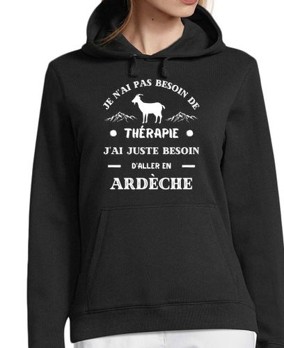 Sudadera Con Capucha Para Mujer terapia ardeche humor ardechois laTostadora - latostadora.com - Modalova