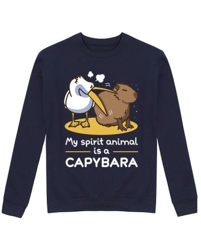 Sudadera Sin Capucha Unisex My spirit animal is a capybara 2 laTostadora - latostadora.com - Modalova