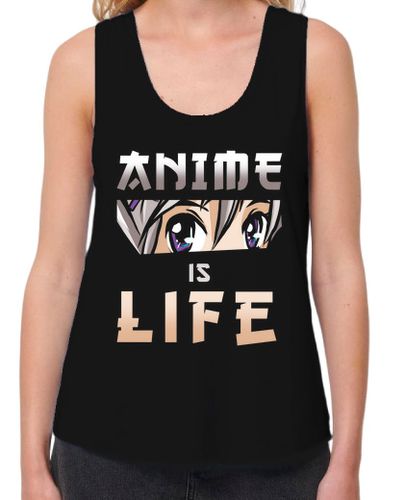 Camiseta mujer anime diciendo que el anime es vida - latostadora.com - Modalova