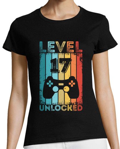 Camiseta mujer nivel de juego 17 desbloqueado 17 cumpl - latostadora.com - Modalova