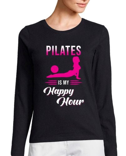 Camiseta Mujer Manga Larga pilates diciendo regalo laTostadora - latostadora.com - Modalova